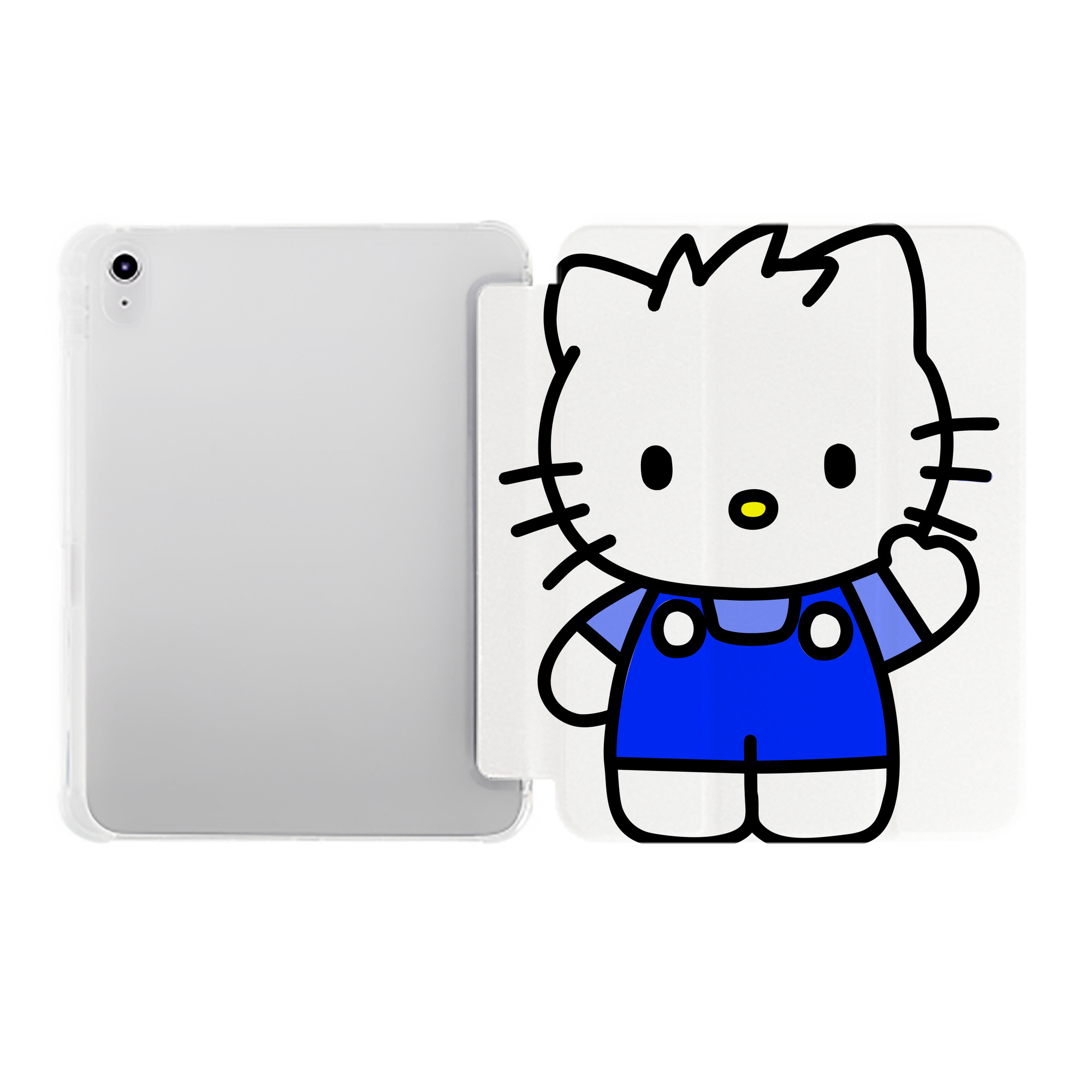 （画像用） Hello Kitty ハローキティ IPad ケース ペン収納付き 三つ折りスタンド PUレザー×シリコン 対応機種9.5/10.5/10.9インチ